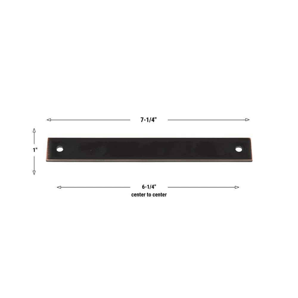 GLIDERITE 7-1/4 in. Squared Cabinet Backplate 6-1/4 in. Center to Center, 7342-160-ORB (3)