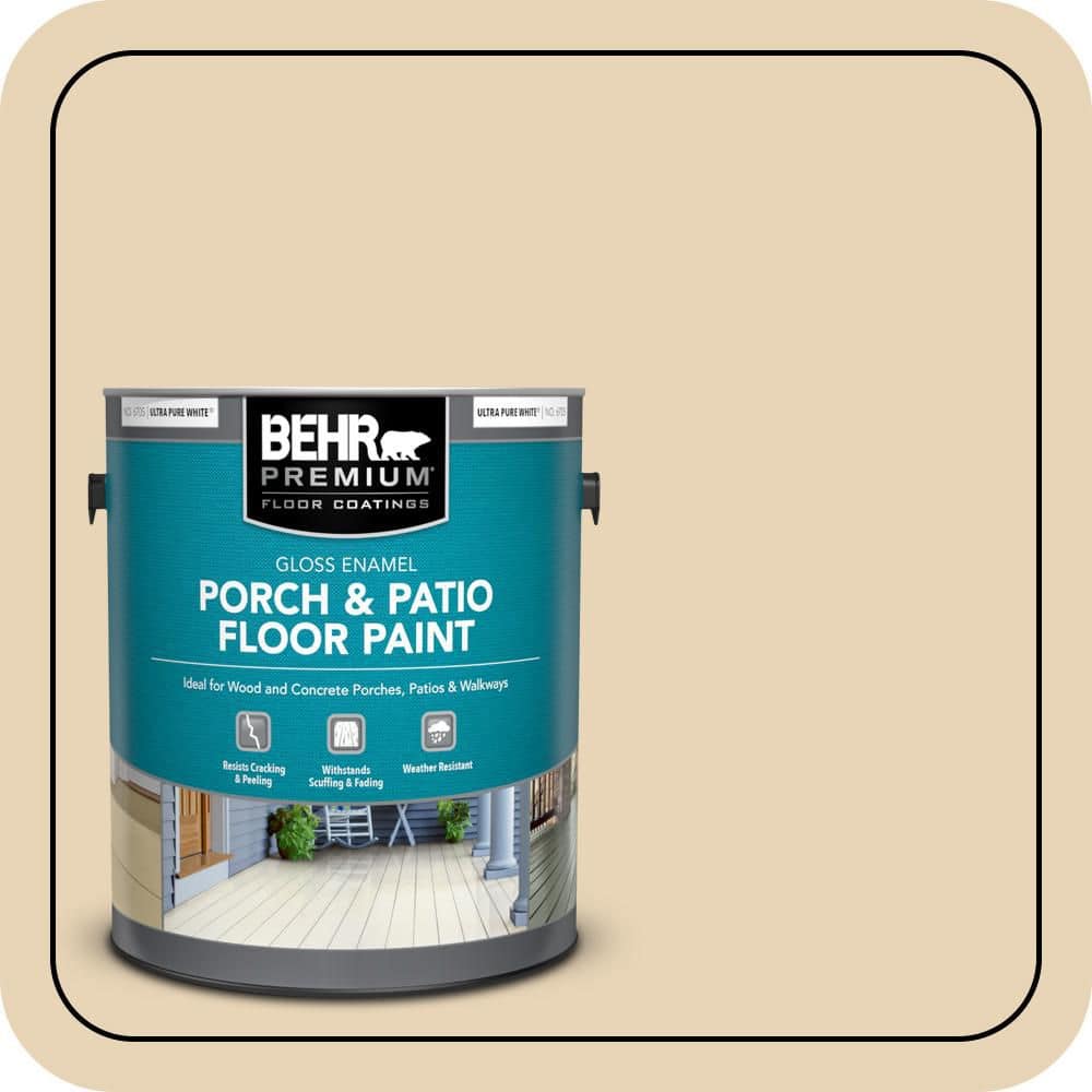BEHR PREMIUM 1 gal. #PPU7-18 Sand Pearl Gloss Enamel Interior/Exterior Porch and Patio Floor Paint