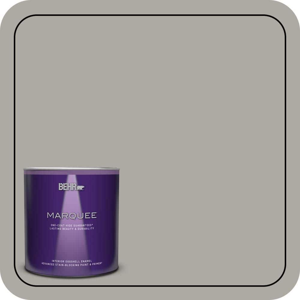 BEHR MARQUEE 1 qt. #PPU24-10 Downtown Gray Eggshell Enamel Interior Paint & Primer