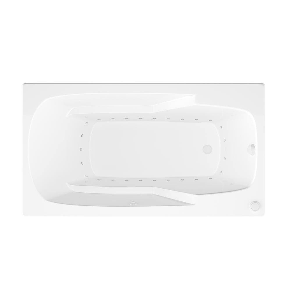 Universal Tubs Coral Series 72 in. x 36 in. Rectangular Air Bathtub with Right Side Drain and Aromatherapy in Glossy Smooth White (2)