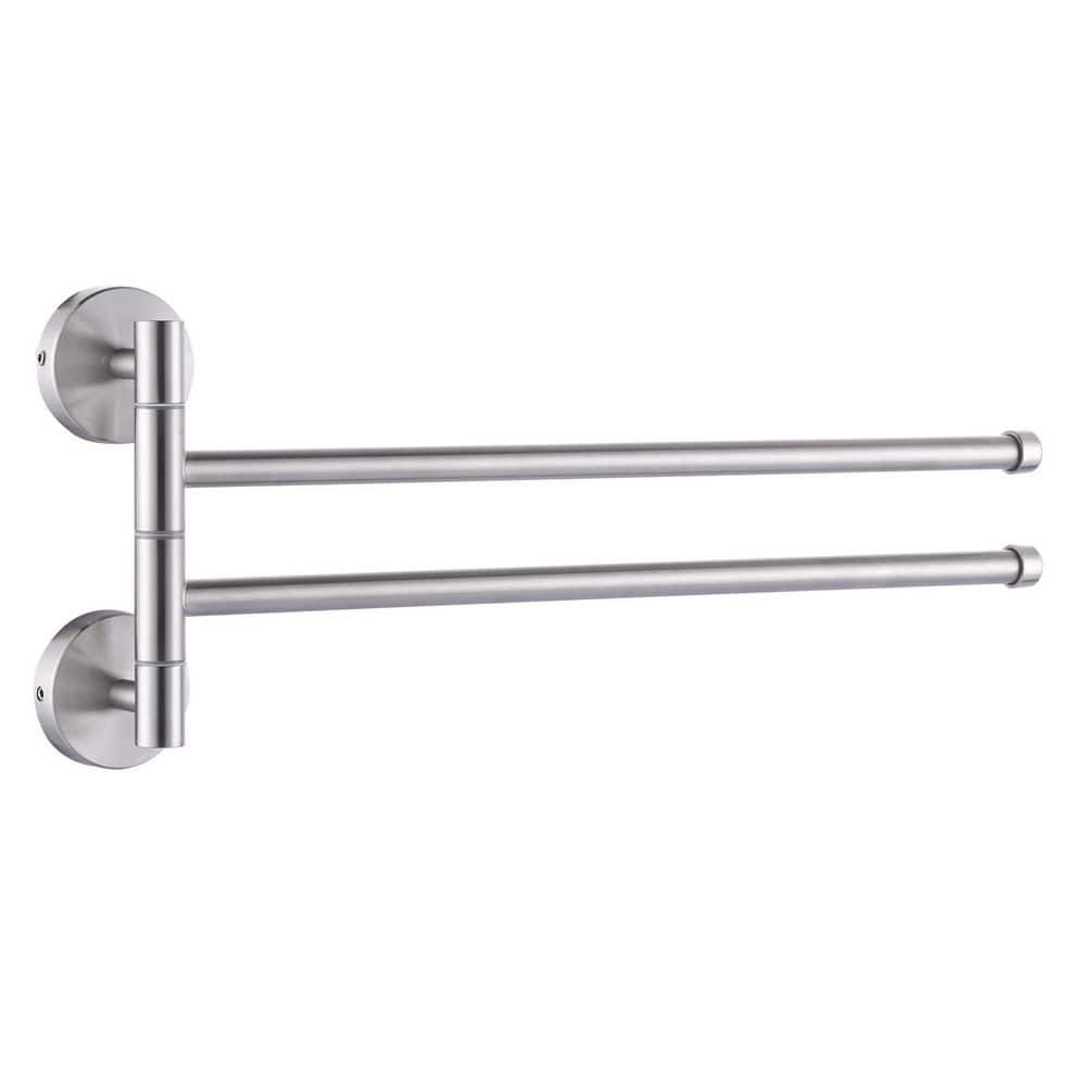 IVIGA SUS 304 Stainless Steel Wall Mounted 2-Swivel Arms Towel Bar with Concealed Hardware