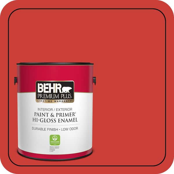BEHR PREMIUM PLUS 1 gal. #P170-7 100 MPH Hi-Gloss Enamel Interior/Exterior Paint & Primer (2)