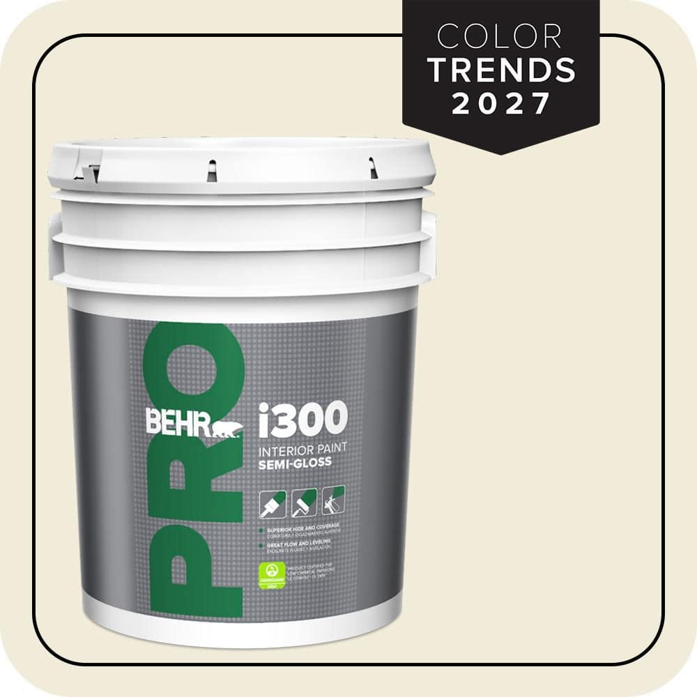 BEHR PRO 5 gal. #PPU7-13 Coastal Beige Semi-Gloss Interior Paint