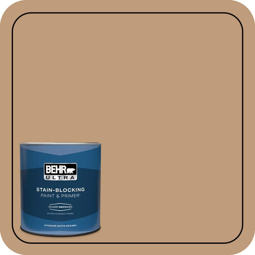 BEHR ULTRA 1 qt. #PPU4-06 Teatime Extra Durable Satin Enamel Interior Paint & Primer