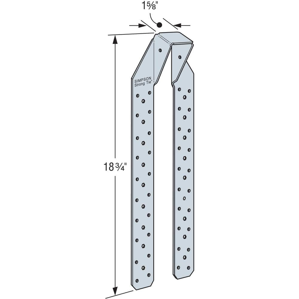 Simpson Strong-Tie H16 18-Gauge Galvanized Hurricane Tie (3)