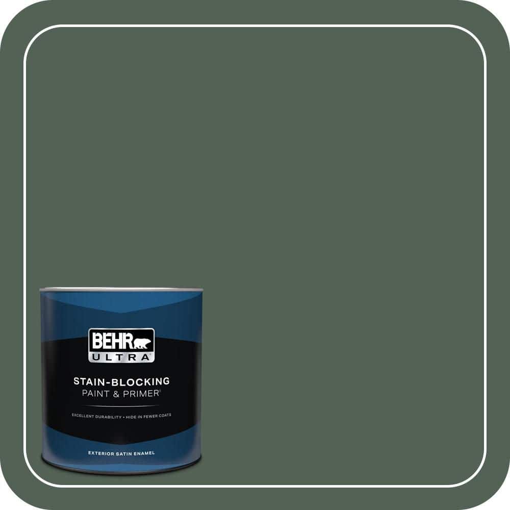 BEHR ULTRA 1 qt. #MQ6-14 Northern Glen Satin Enamel Exterior Paint & Primer