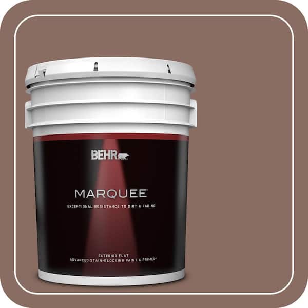 BEHR MARQUEE 5 gal. #N150-5 French Truffle Flat Exterior Paint & Primer (2)