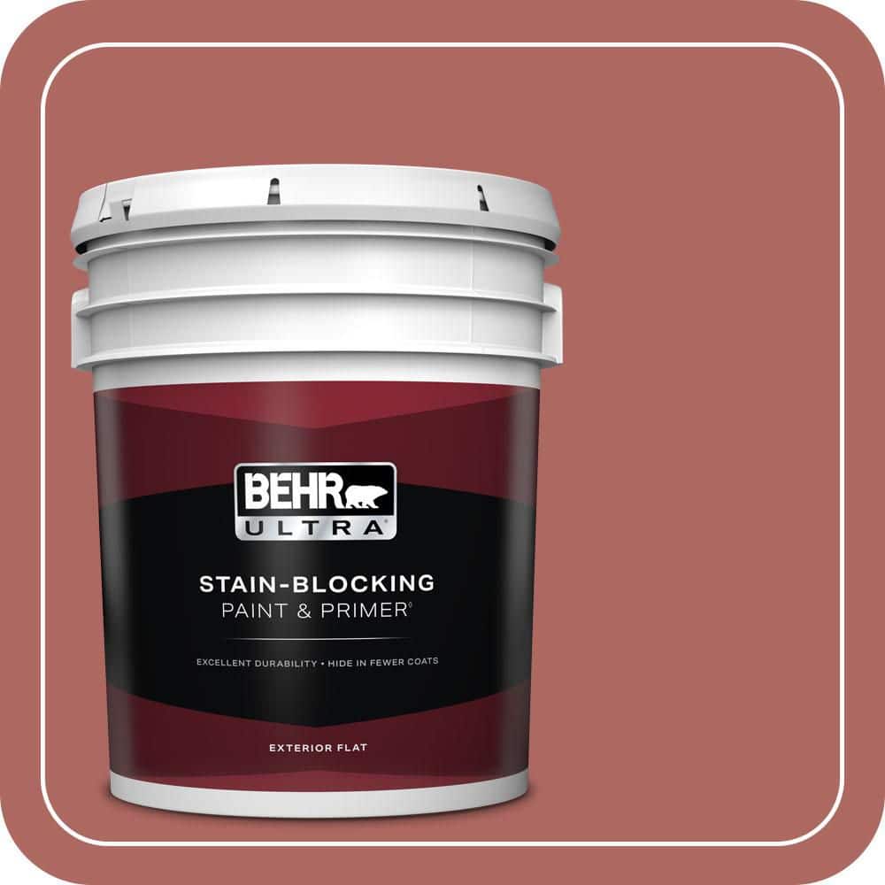 BEHR ULTRA 5 gal. #PPU2-13 Colonial Brick Flat Exterior Paint & Primer