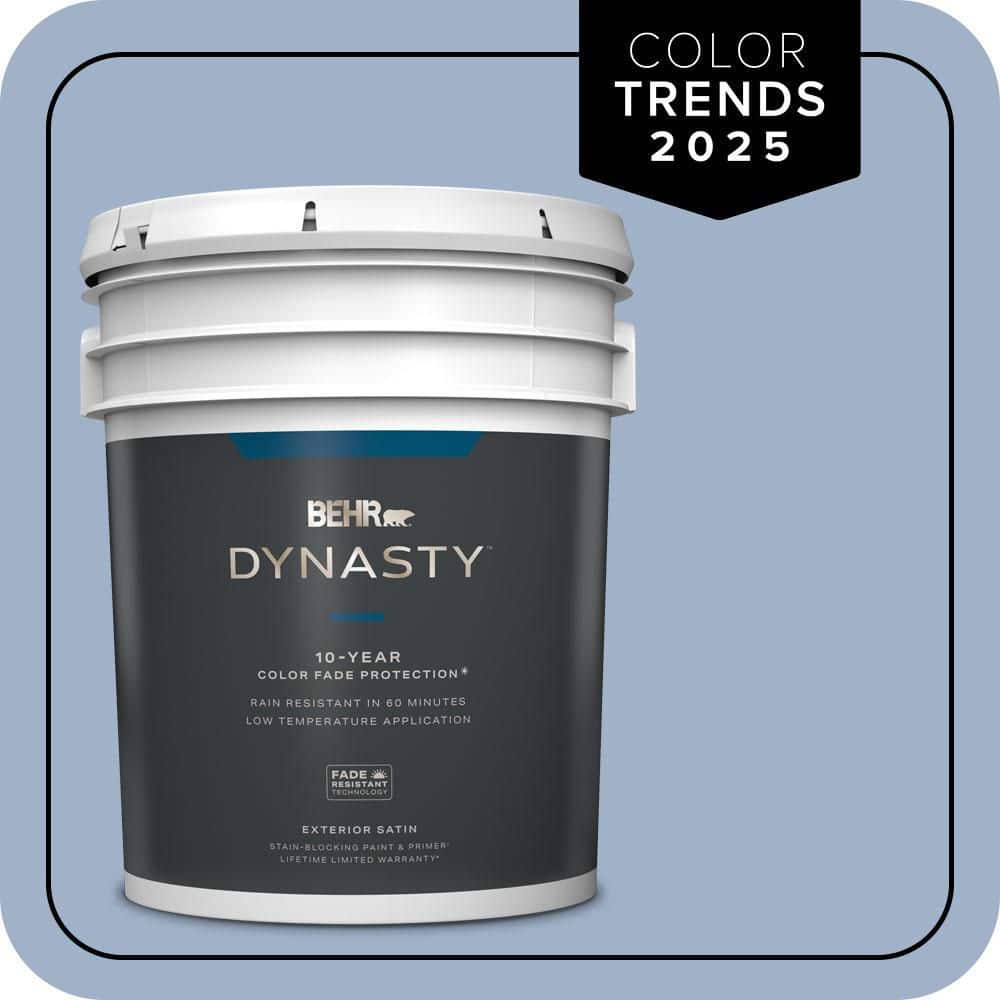 BEHR DYNASTY 5 gal. #S530-3 Aerial View Satin Enamel Exterior Stain-Blocking Paint & Primer