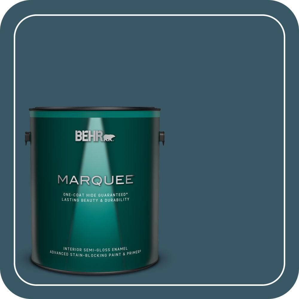 BEHR MARQUEE 1 gal. #S460-7 Deep Breath One-Coat Hide Semi-Gloss Enamel Interior Paint & Primer