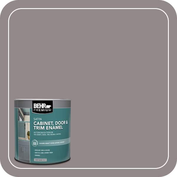 BEHR PREMIUM 1 qt. #PPU17-16 Polished Stone Satin Enamel Interior/Exterior Cabinet, Door & Trim Paint (2)