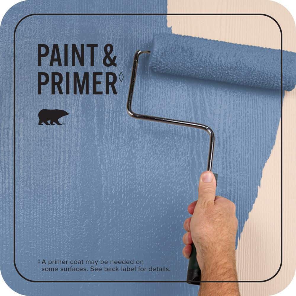 BEHR PREMIUM PLUS 1 gal. #M530-5 Cowgirl Blue Flat Exterior Paint & Primer (2)