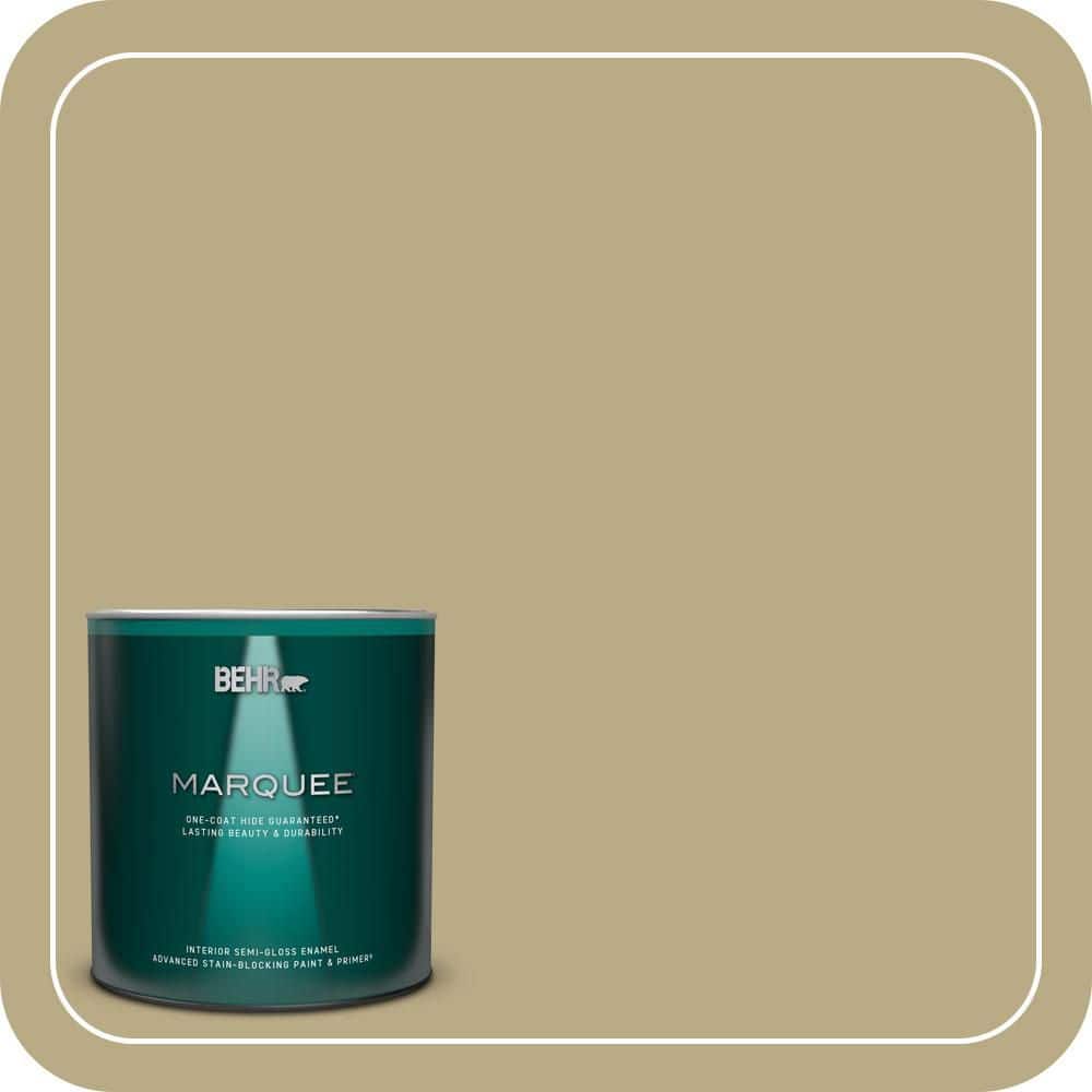 BEHR MARQUEE 1 qt. #PPU8-08A Makrut Lime Semi-Gloss Enamel Interior Paint & Primer