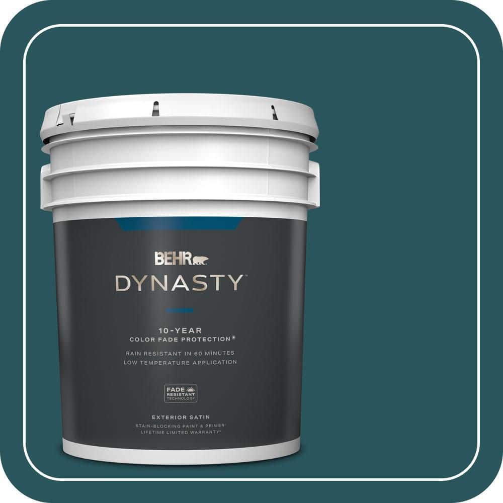 BEHR DYNASTY 5 gal. #MQ6-01 Ocean Abyss Satin Enamel Exterior Stain-Blocking Paint & Primer