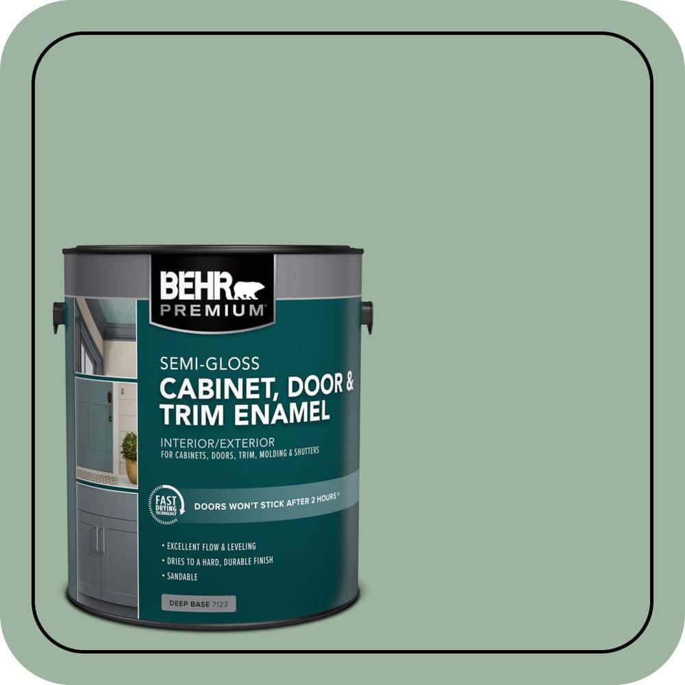 BEHR PREMIUM 1 gal. #S410-4 Copper Patina Semi-Gloss Enamel Interior/Exterior Cabinet, Door & Trim Paint