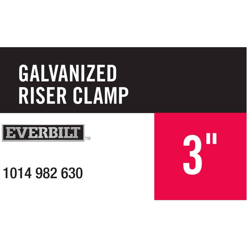 Everbilt 3 in. Riser Clamp in Galvanized Steel (4)