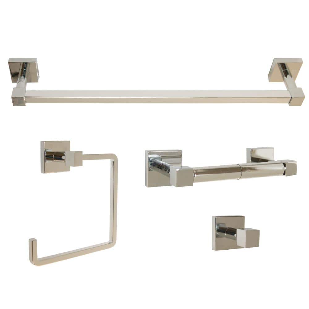 Design House Karsen 4-Piece Bath Hardware Set in Polished Chrome (1)