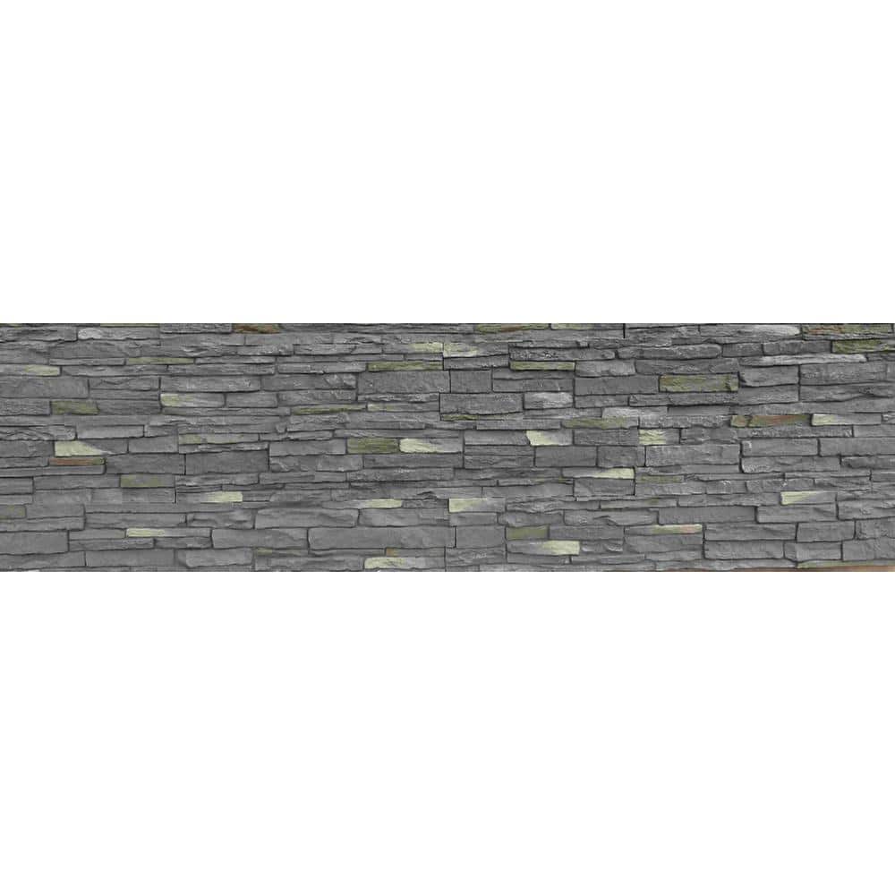 NextStone Slatestone Large 43 in. x 15.5 in. Polyurethane Faux Stone Panel in Rundle Ridge