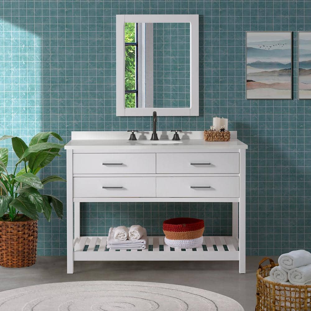 Alaterre Furniture Harrison W 21 in. D 34 in. H Bath Vanity Cabinet without Top (4)