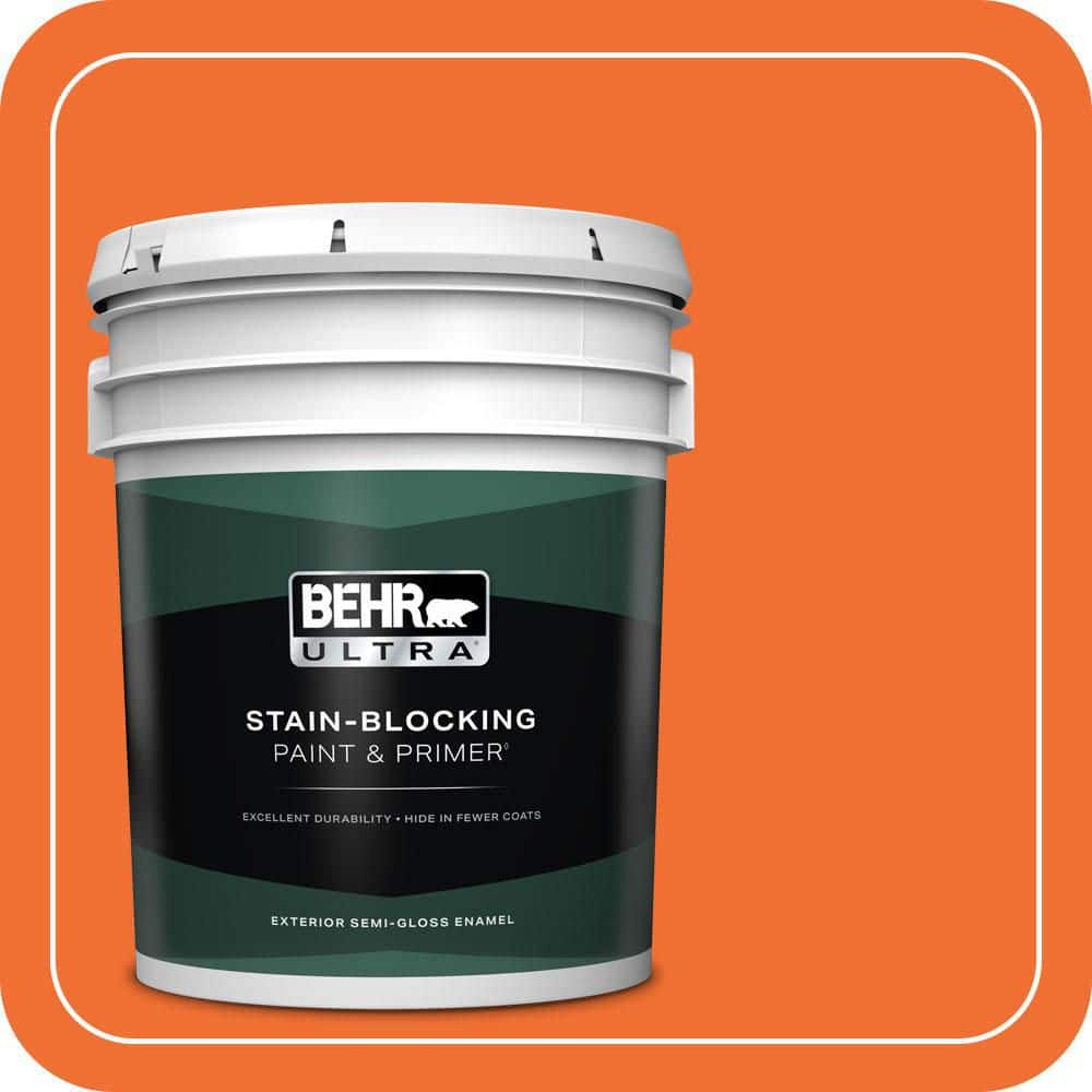 BEHR ULTRA 5 gal. #S-G-240 Dragon Fire Semi-Gloss Enamel Exterior Paint & Primer