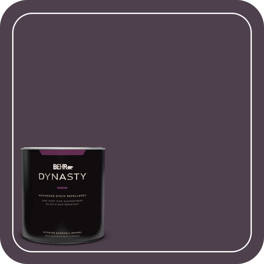 BEHR DYNASTY 1 qt. #T13-10 Plum Orbit Eggshell Enamel Interior Stain-Blocking Paint and Primer