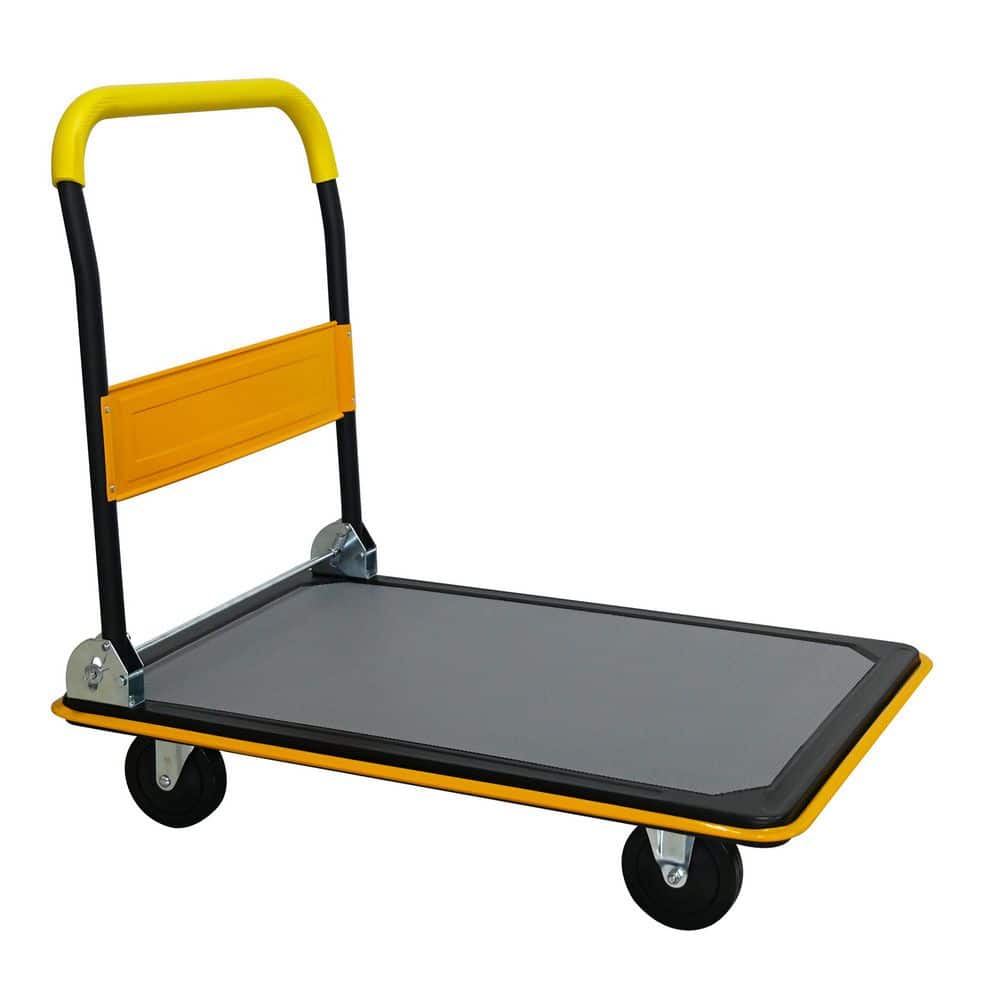 Unbranded 660 lbs. Heavy Duty Capacity Platform Hand Truck 360° Swivel Wheels Foldable Push Hand Cart (2)
