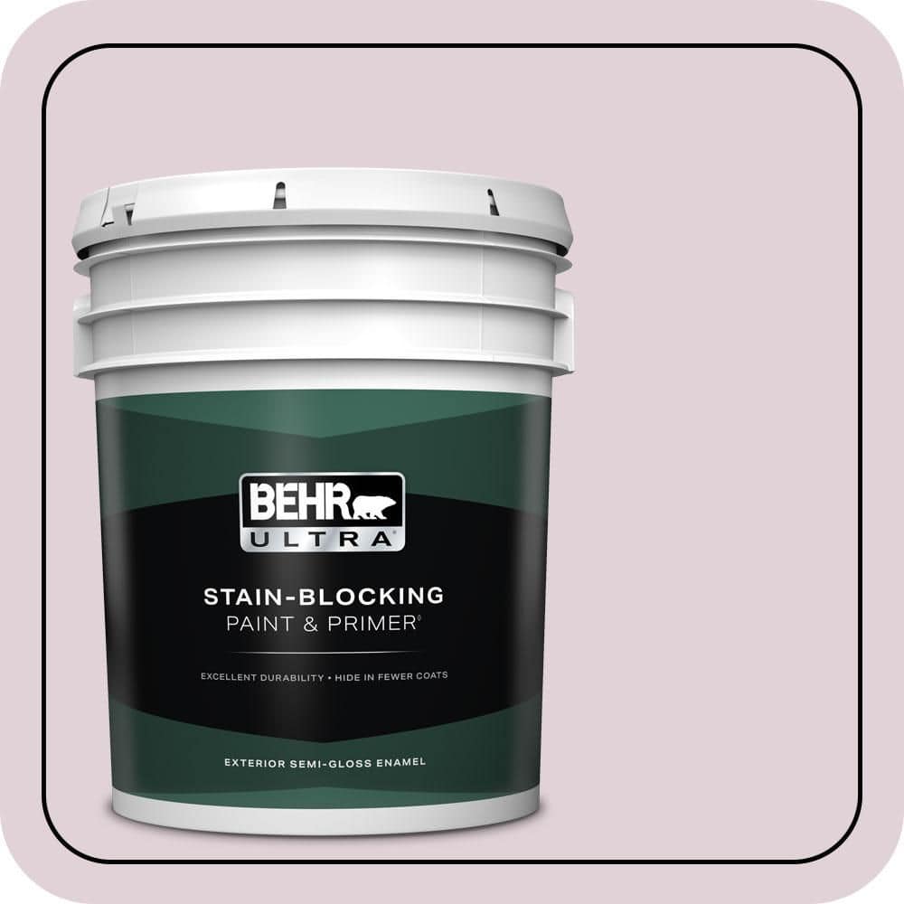 BEHR ULTRA 5 gal. #T15-7 Secret Blush Semi-Gloss Enamel Exterior Paint & Primer
