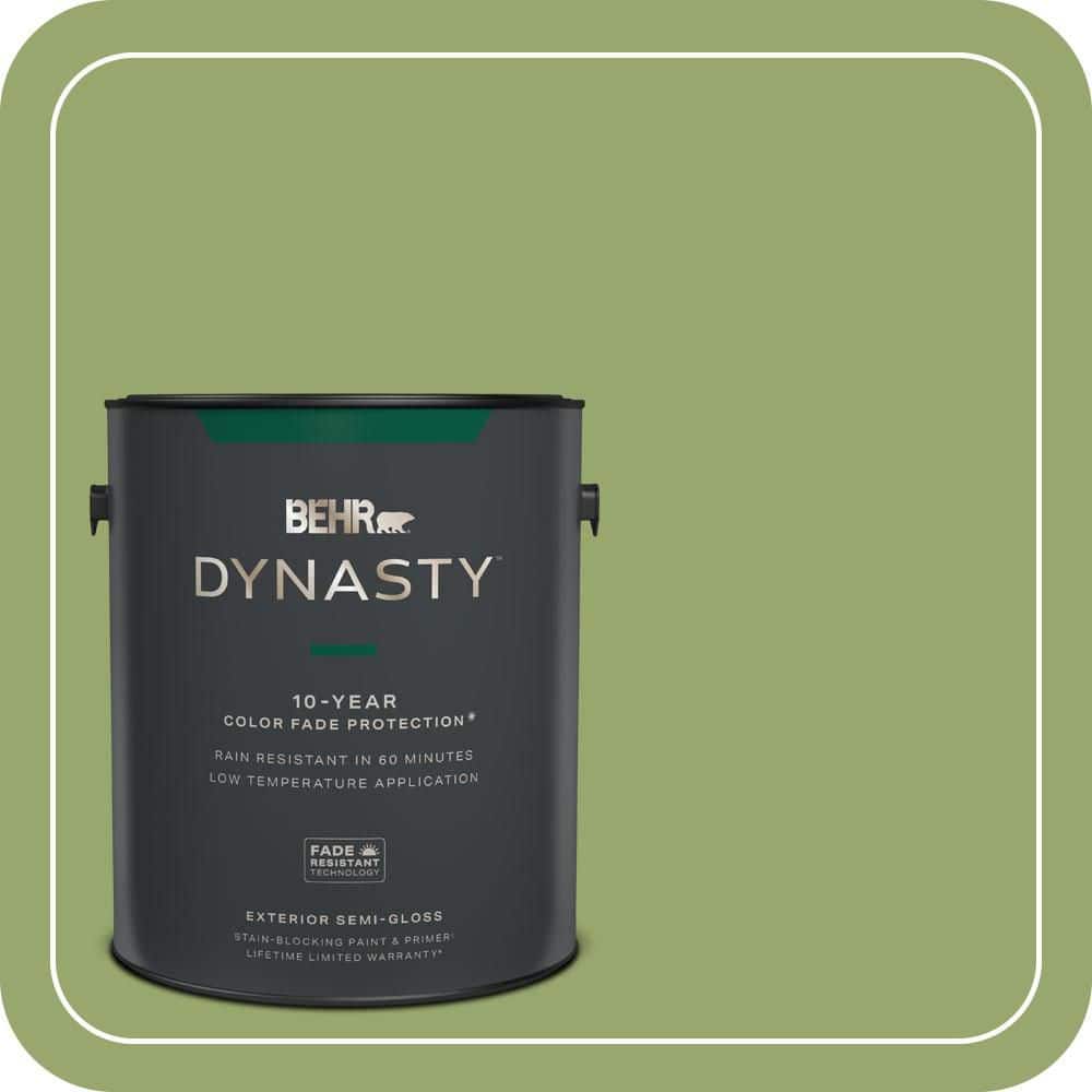 BEHR DYNASTY 1 gal. #MQ4-43 Green Plaza Semi-Gloss Exterior Stain-Blocking Paint & Primer