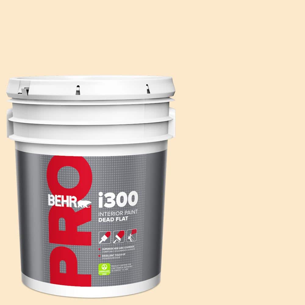 BEHR PRO 5 gal. #YL-W02 Spanish Lace Dead Flat Interior Paint