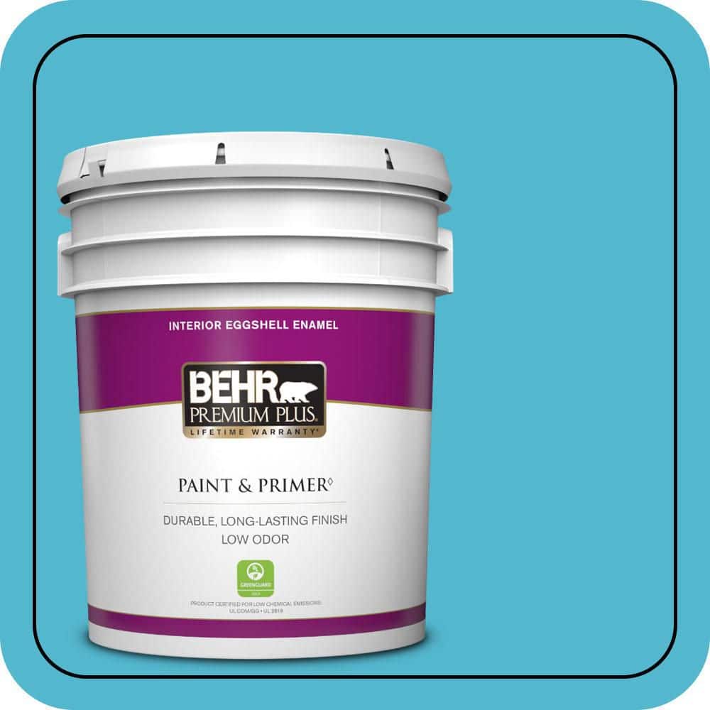 BEHR PREMIUM PLUS #520B-5 Liquid Blue Enamel & Primer Color Sample