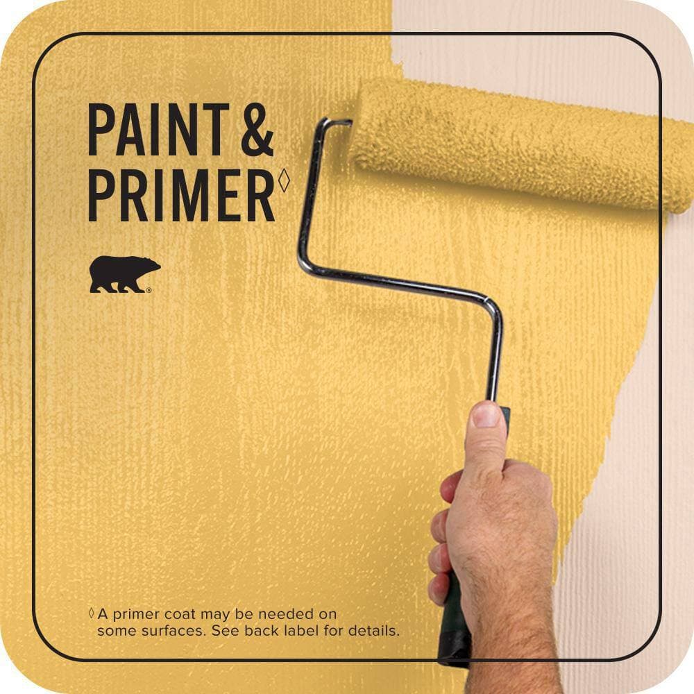 BEHR PREMIUM PLUS 1 qt. #P260-6 Smiley Face Flat Exterior Paint & Primer (3)