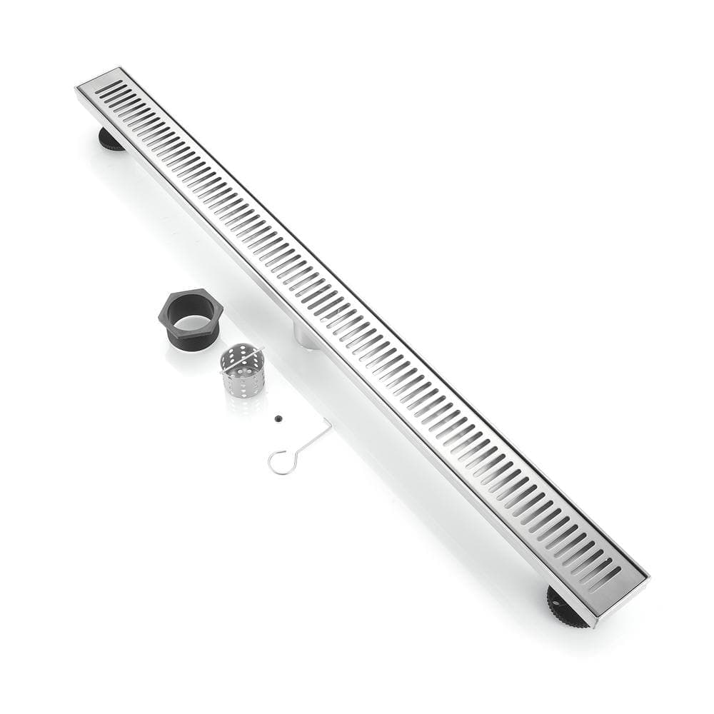 BOANN 36 in. 304 Stainless Steel Linear Shower Drain in Nickel