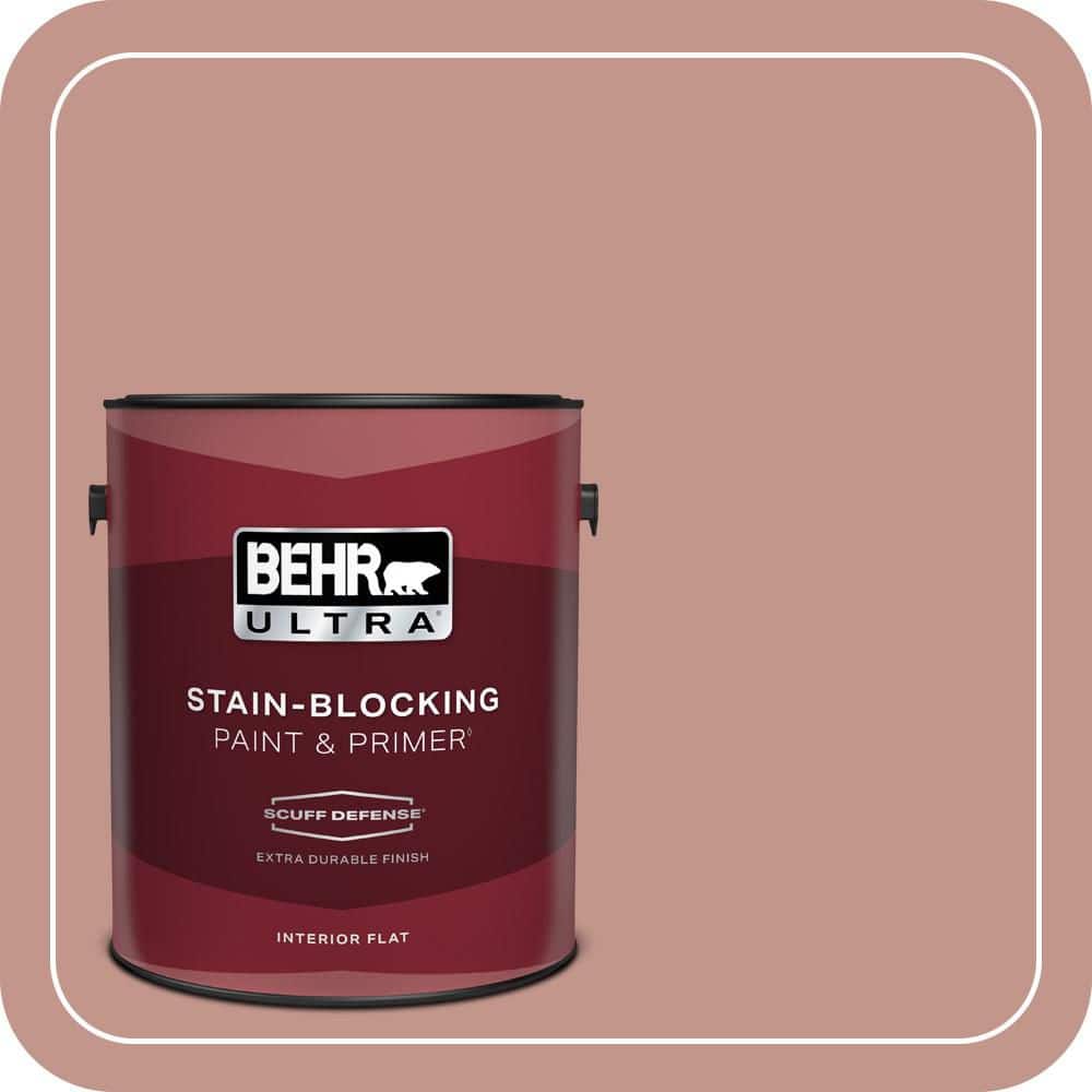 BEHR ULTRA 1 gal. #MQ1-18 Pressed Blossoms Extra Durable Flat Interior Paint & Primer (1)