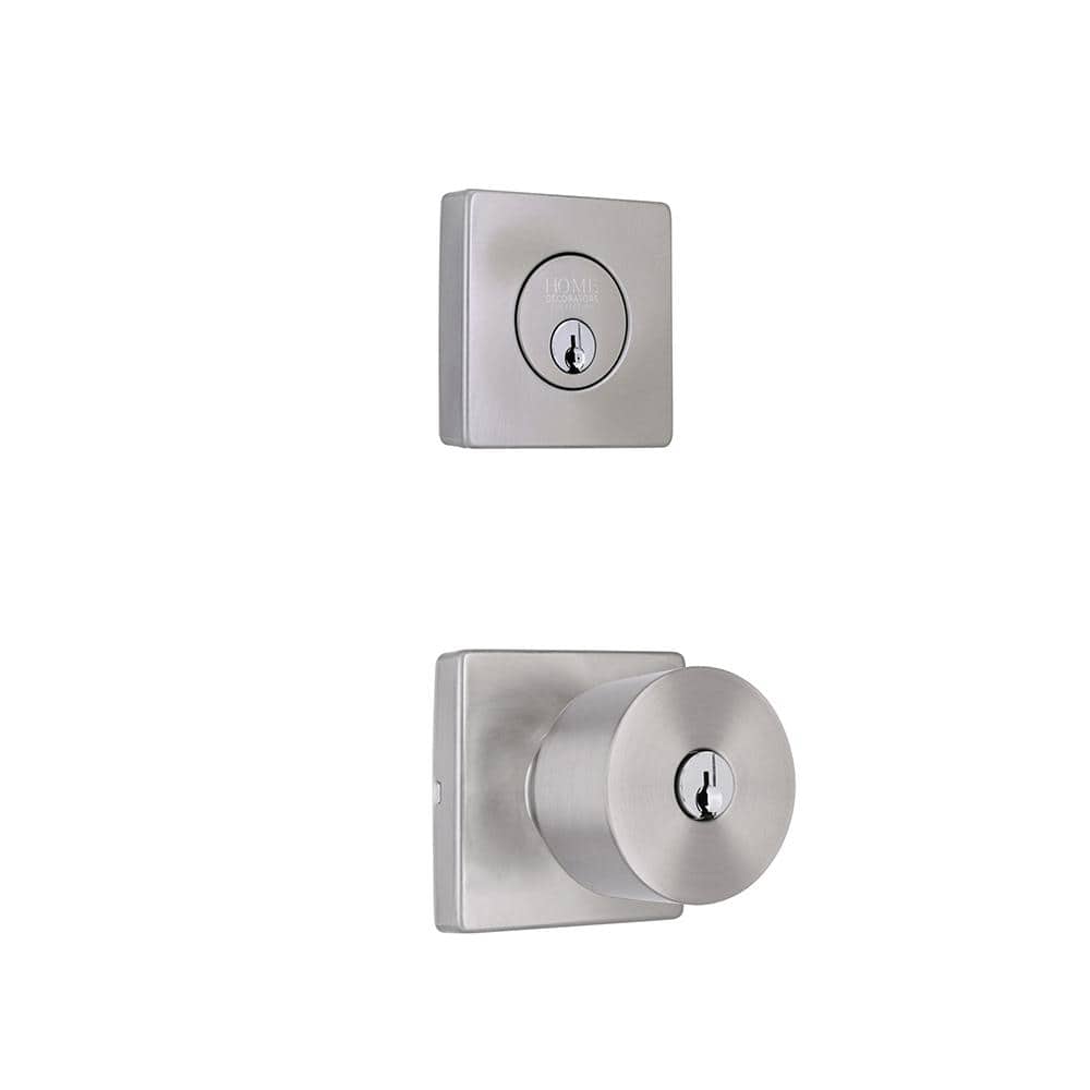 Home Decorators Collection Ridgeway Single Cylinder Door Knob Combo Pack with Square Rose