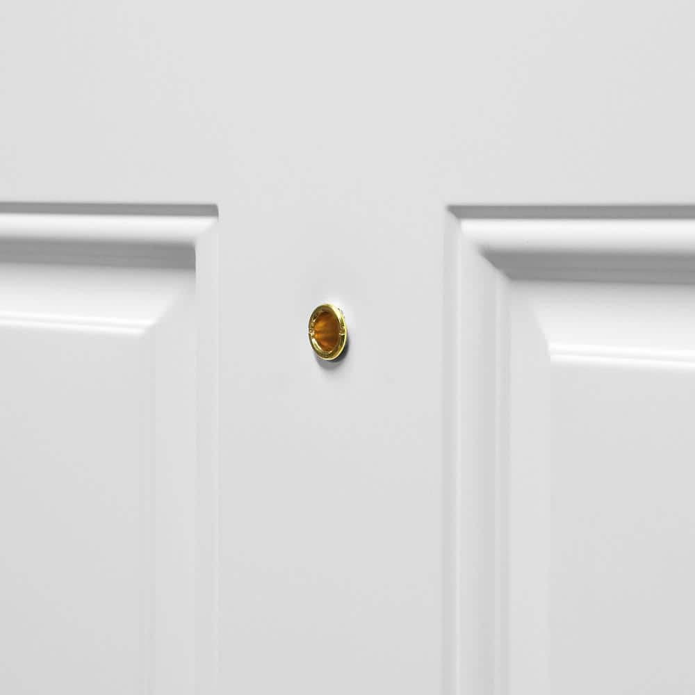 Prime-Line Door Viewer 9/16 in. x 200-Degree Solid Brass Housing Glass Lens is UL Listed Polished Brass Finish (4)