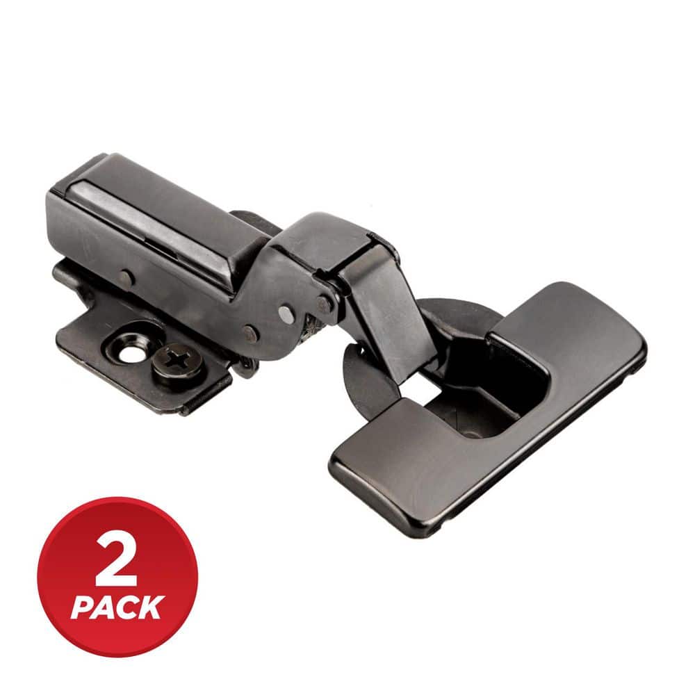 Richelieu Hardware (2-Pack) RCS Series Full Inset 35 mm Soft Close Gotham Metallic Black 105° Frameless Cabinet Hinge (1)
