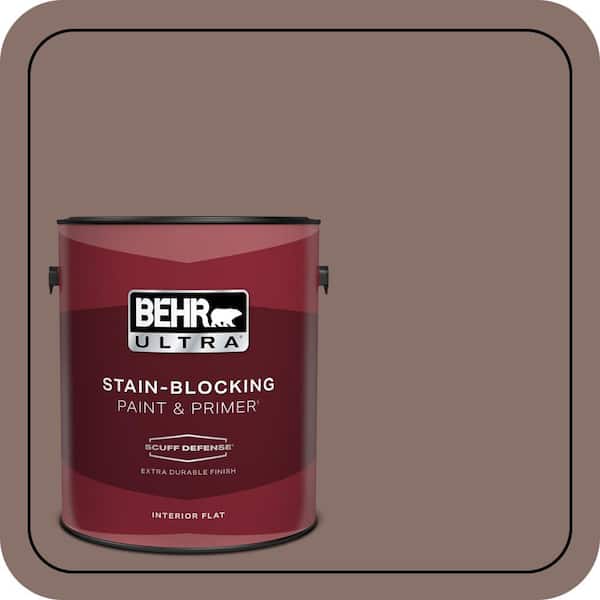 BEHR ULTRA 1 gal. #MQ1-56 Elkhound Extra Durable Flat Interior Paint & Primer (2)