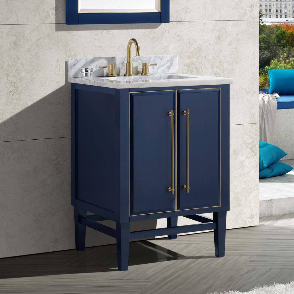 Avanity 25 in. W 22 in. D Marble White Rectangular Single Sink Bathroom Vanity Top (4)