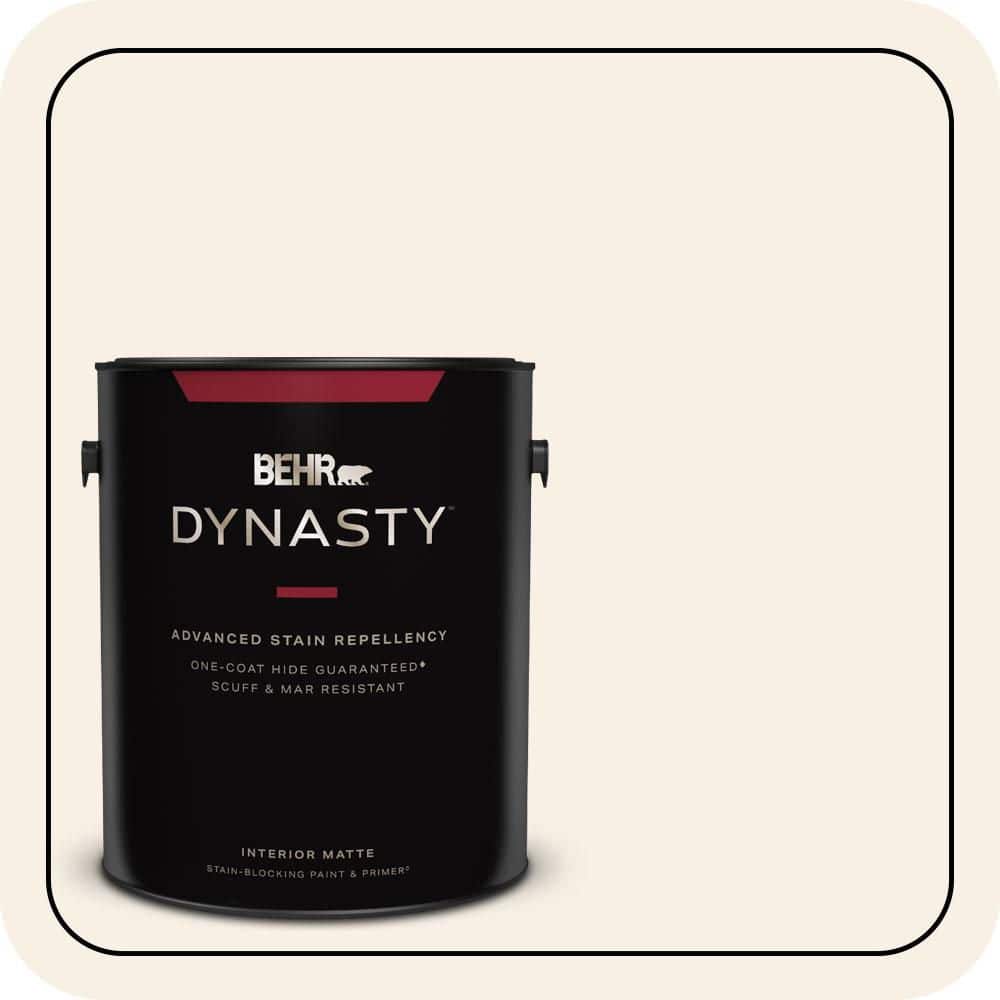 BEHR DYNASTY 1 gal. #W-D-100 China Cup Matte Interior Stain-Blocking Paint & Primer