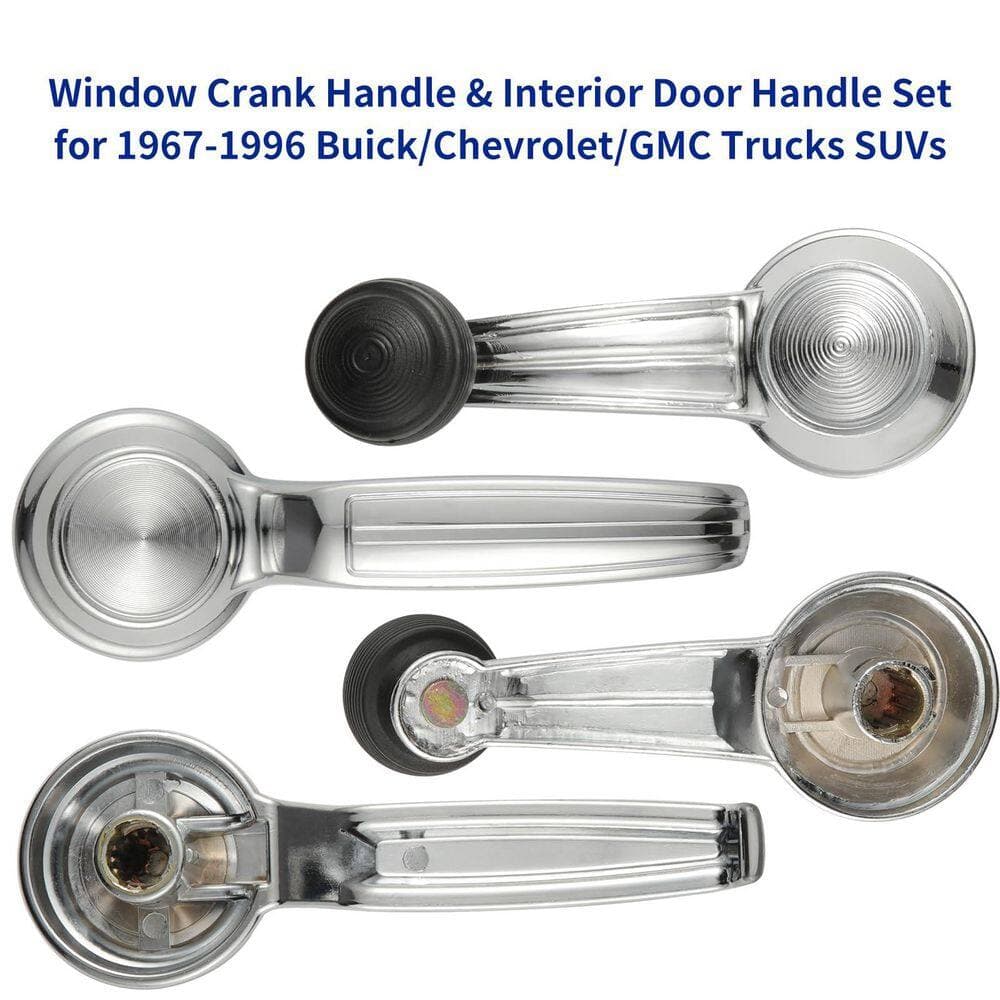 Numhew 4-Pack Modern Chrome Interior Door Handle, Premium Alloy Steel Direct OE Replacement for Chevy GMC Vehicles (2)