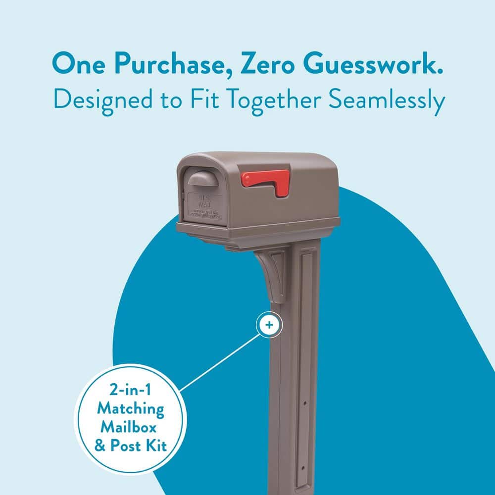 Architectural Mailboxes Classic Medium, Plastic, All-in-One Mailbox and Post Combo (3)