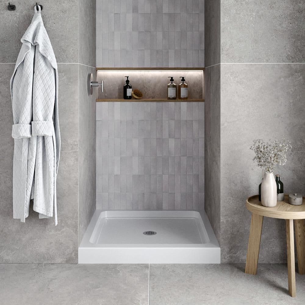 Streamline GB-628-516 36 in. 36 in. Alcove Acrylic Shower Pan Base with Drain, Drain Included (2)