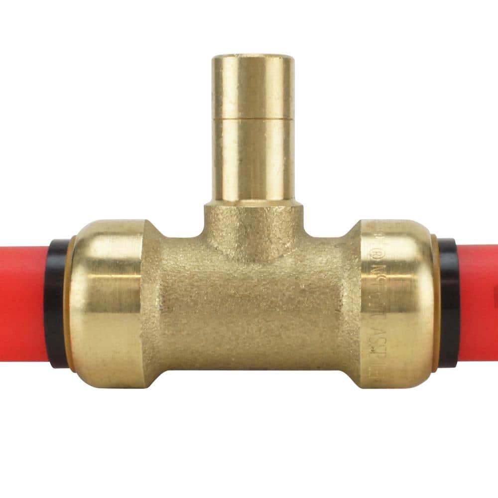 Tectite 3/4 in. Brass Push-To-Connect 3/4 in. Brass Push-To-Connect 3/4 in. CTS Street Outlet Tee (2)