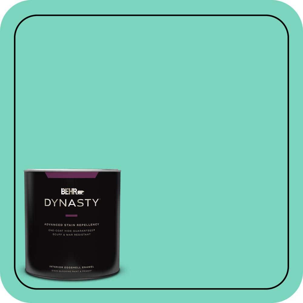 BEHR DYNASTY 1 qt. #P430-3 Green Parakeet Eggshell Enamel Interior Stain-Blocking Paint and Primer