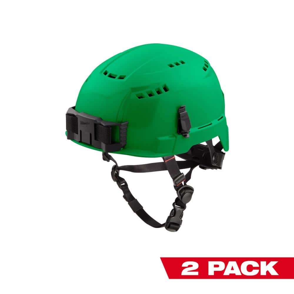 Milwaukee BOLT Green Type 2 Class C Vented Safety Helmet (2-Pack)