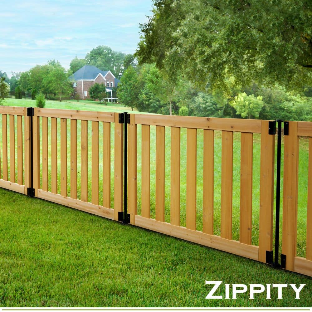 Zippity Outdoor Products Newberry Dig Free Wood Fence Kit, 48 in. by 32 in. (2-panels) (2)
