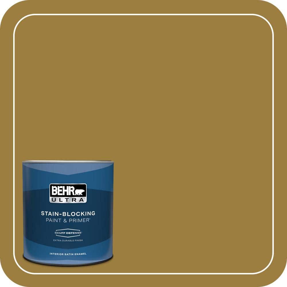BEHR ULTRA 1 qt. #S-H-380 Burnished Bronze Extra Durable Satin Enamel Interior Paint & Primer