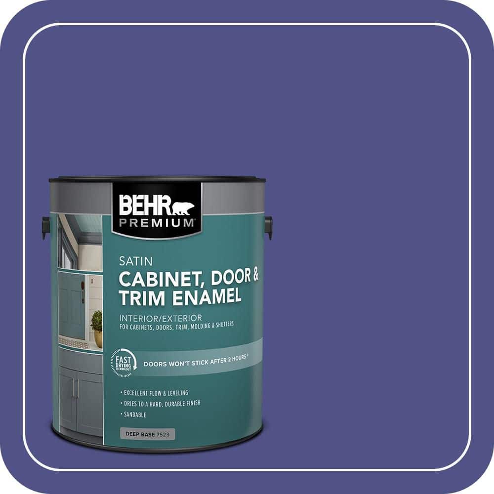 BEHR PREMIUM 1 gal. #P550-7 Purple Prince Satin Enamel Interior/Exterior Cabinet, Door & Trim Paint