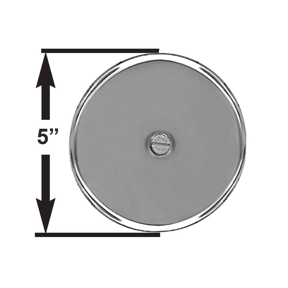 JONES STEPHENS 5 in. Stainless Steel Cleanout/Extension Cover Wall Mount with 4 in. Bolt (3)