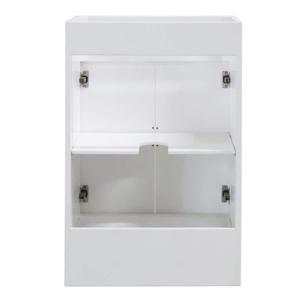 Bellaterra Home 23 in. W x 18 in. D x 34.5 in. H SmartFold Bath Vanity Cabinet Without Top in White (3)
